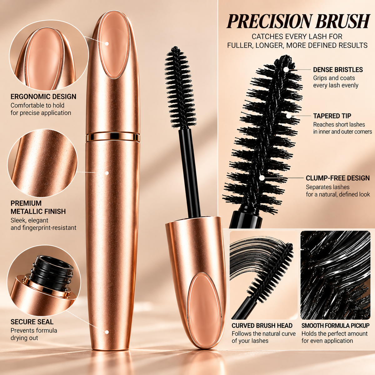 Dual-Purpose Long Thick Curl Eyelash Mascara