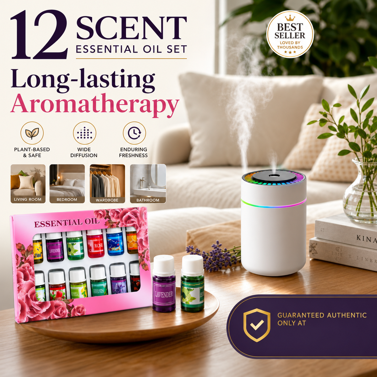 🎁🌷12-Pack Water Soluble Essential Oils Set🌺
