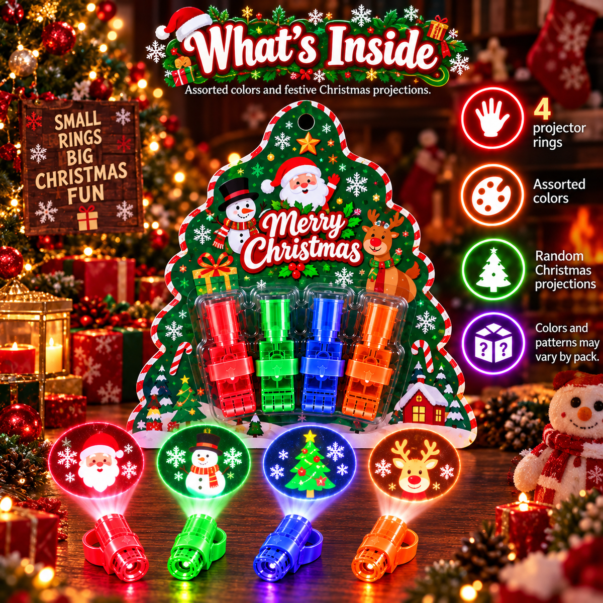 Magic Finger Projector Rings-🎄Christmas/🎃Halloween finger lights