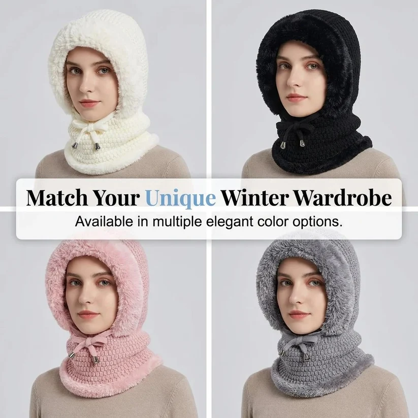 🔥Last Day 50% OFF🔥🥶Fleece Double Layer Integrated Mask Hat🥶