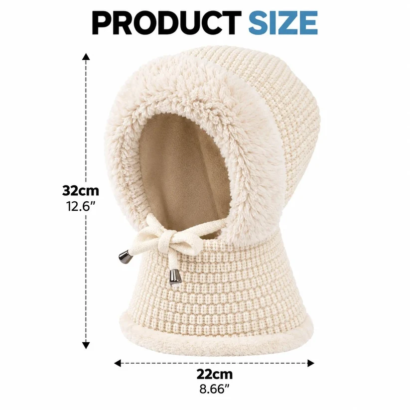 🔥Last Day 50% OFF🔥🥶Fleece Double Layer Integrated Mask Hat🥶
