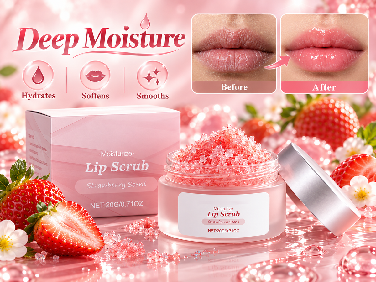 Gentle Exfoliating Strawberry Lip Scrub