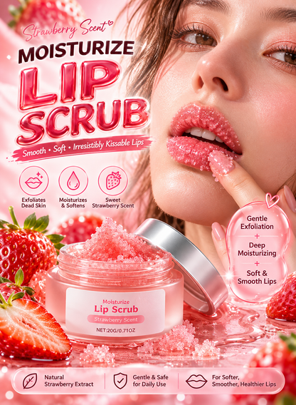 Gentle Exfoliating Strawberry Lip Scrub