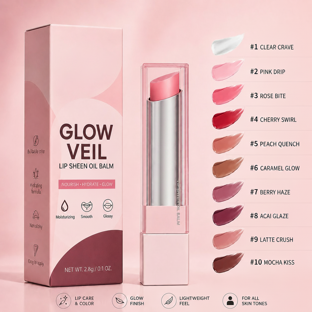 🔥Last Day Buy 1 Get 1 Free|GLOW VEIL LIP SHEEN OIL BALM