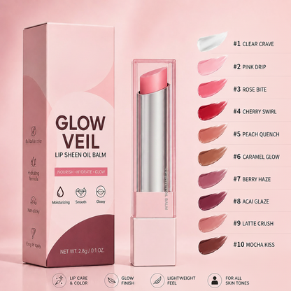 🔥Last Day Buy 1 Get 1 Free|GLOW VEIL LIP SHEEN OIL BALM