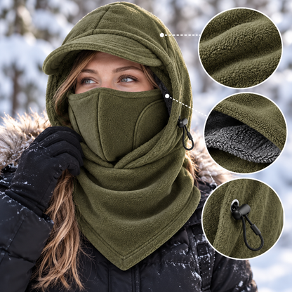 🔥Last Day 50% OFF🔥🥶Fleece Double Layer Integrated Mask Hat🥶