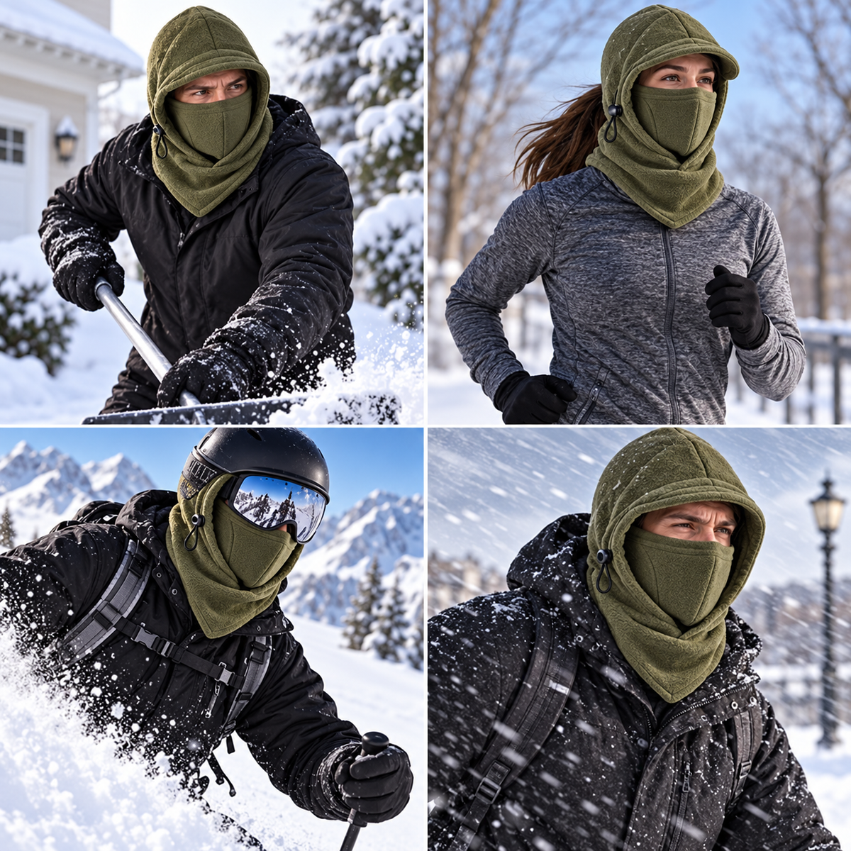 🔥Last Day 50% OFF🔥🥶Fleece Double Layer Integrated Mask Hat🥶