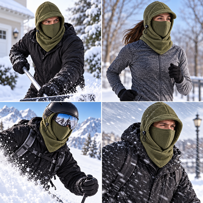 🔥Last Day 50% OFF🔥🥶Fleece Double Layer Integrated Mask Hat🥶
