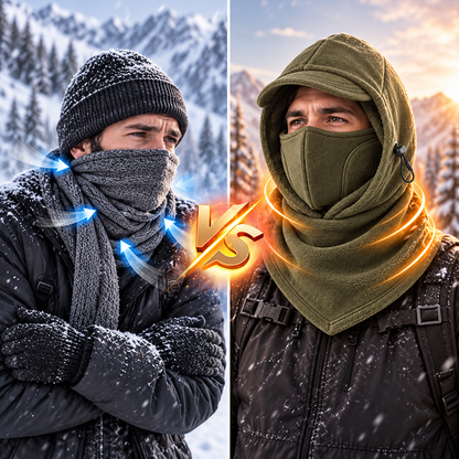 🔥Last Day 50% OFF🔥🥶Fleece Double Layer Integrated Mask Hat🥶