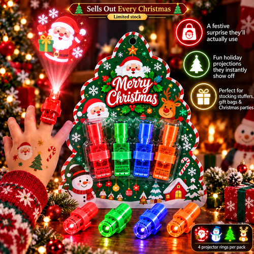 Magic Finger Projector Rings-🎄Christmas/🎃Halloween finger lights